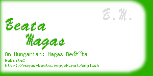 beata magas business card